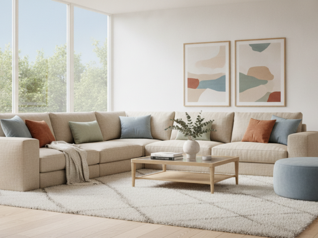 Canapé beige : quelles couleurs associer dans le salon