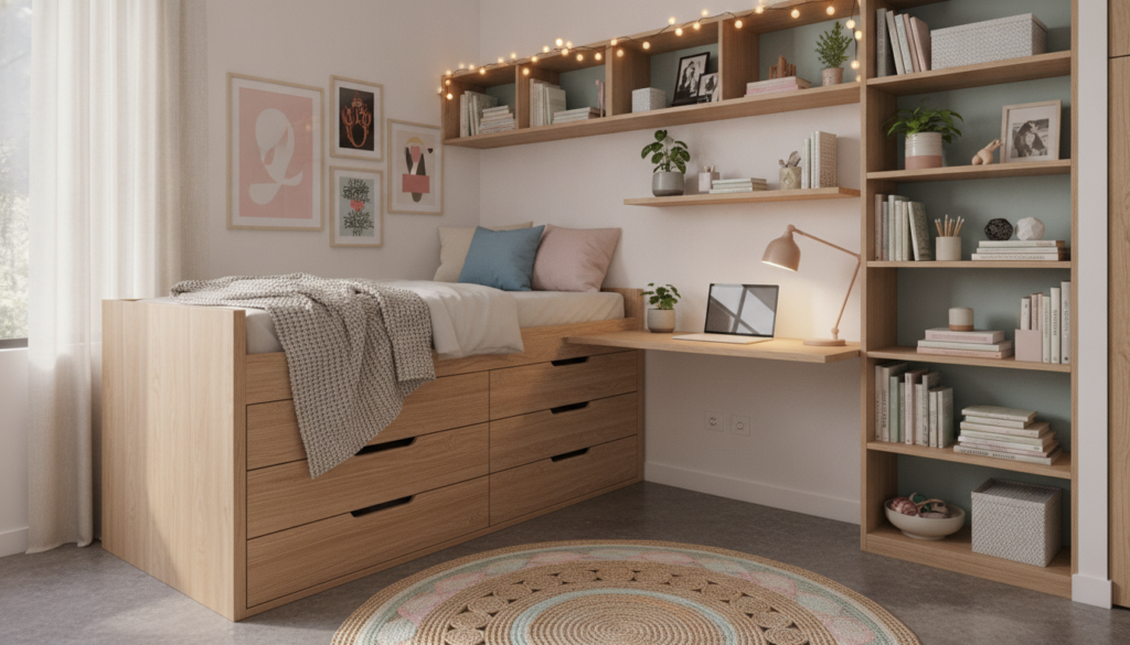 optimisez une chambre d'ado dans un petit espace grâce à des astuces de rangement ingénieuses et une décoration tendance qui allie fonctionnalité et style.