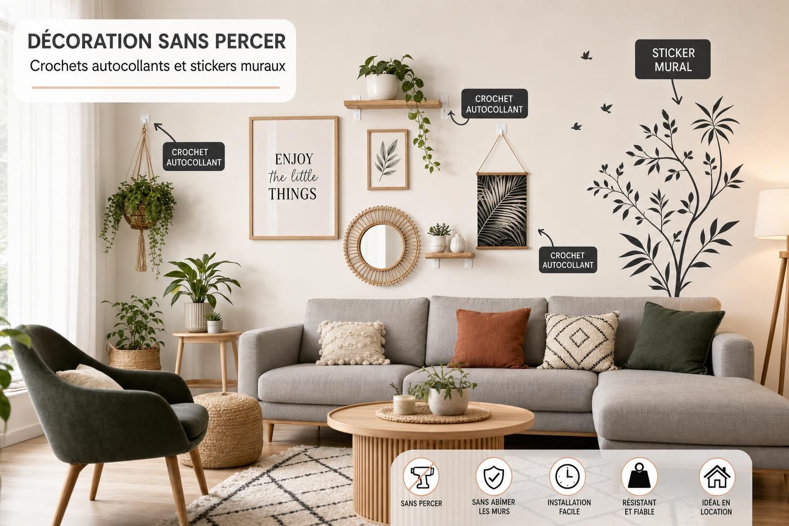 découvrez des solutions de décoration murale sans percer pour valoriser vos murs facilement et sans dommage. idées pratiques et esthétiques adaptées à tous les intérieurs.
