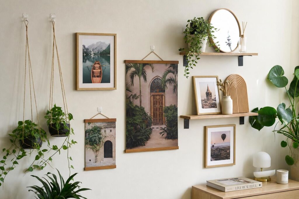 découvrez nos solutions de décoration murale sans percer pour embellir votre intérieur facilement et sans abîmer vos murs.