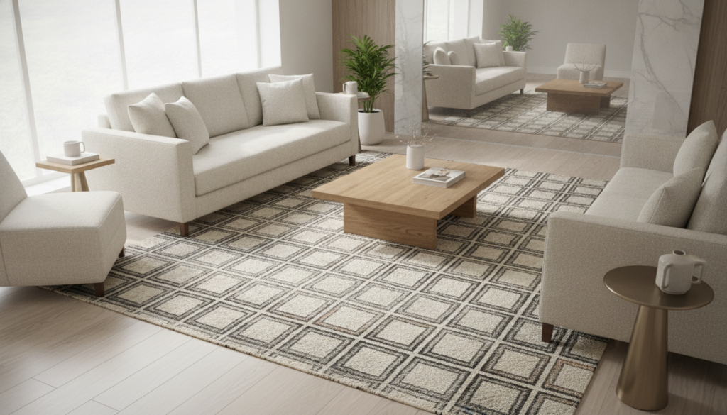 découvrez comment choisir la taille idéale de votre tapis de salon, les conseils pour un placement parfait et les erreurs fréquentes à éviter pour harmoniser votre décoration.